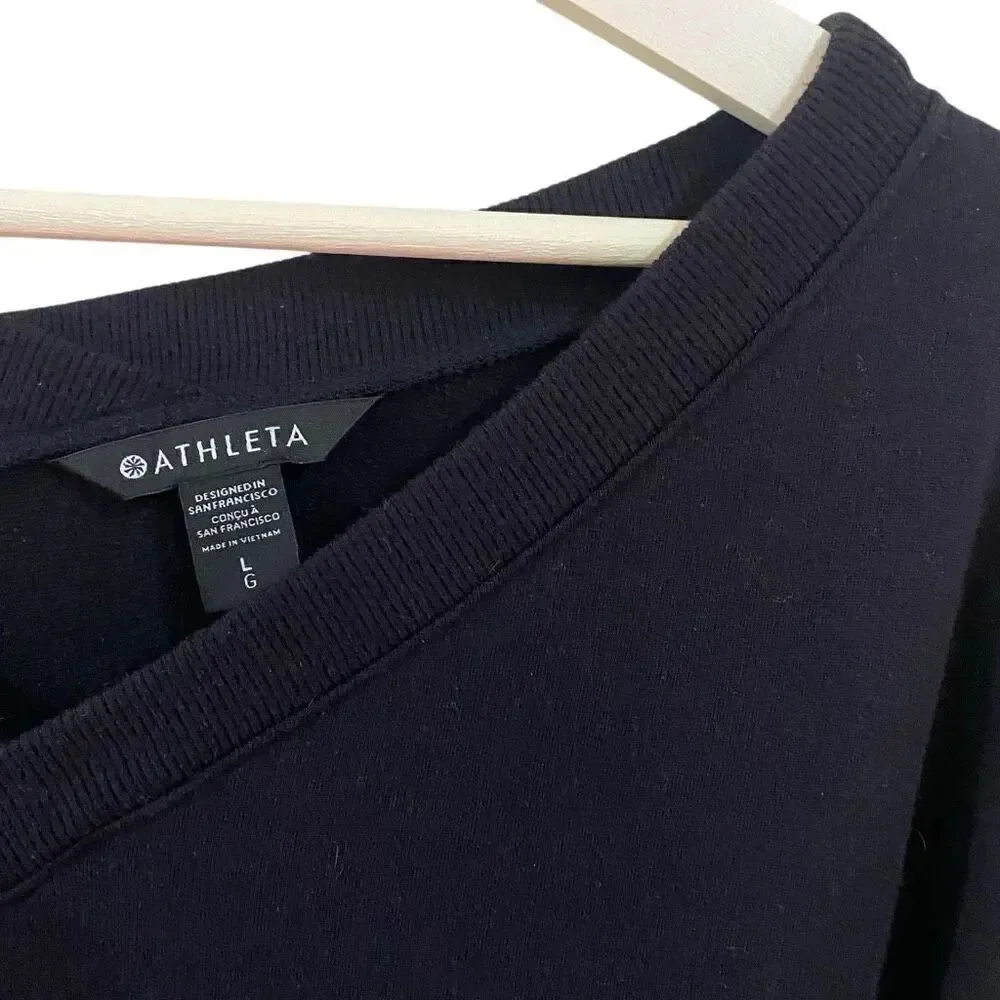 Athleta long sleeve black sweatshirt large